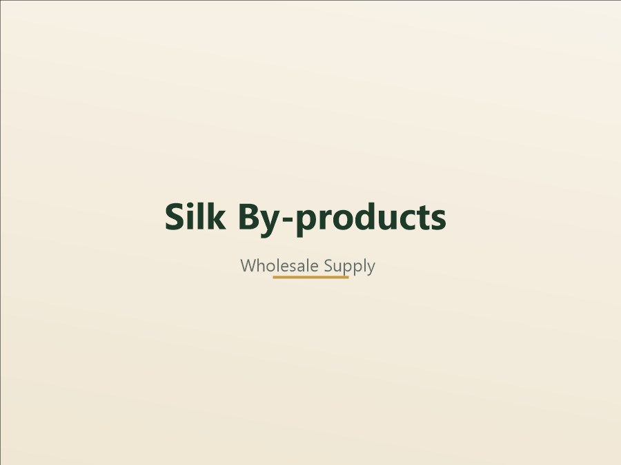 Silk industry by-products